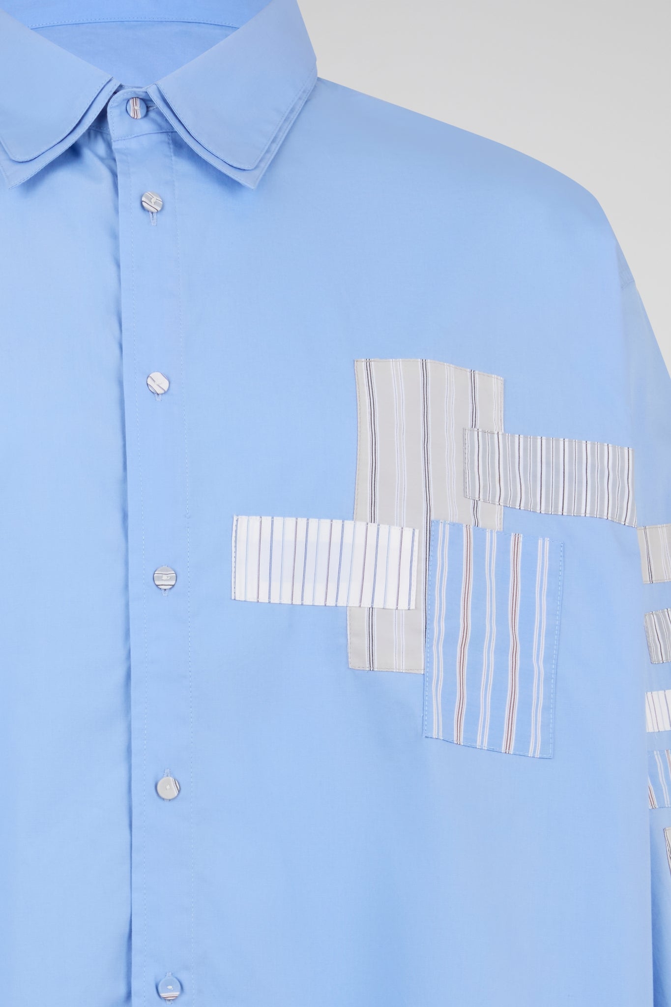 Patchwork Shirt Blue