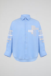 Patchwork Shirt Blue