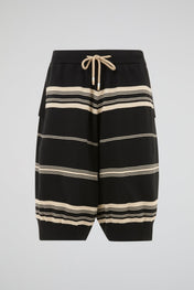 Striped Knit Wide Shorts