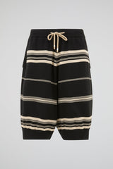Striped Knit Wide Shorts
