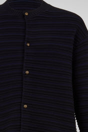 Ribbed Knit Button Cardigan