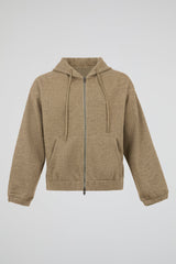 Textured Zip-Up Hoodie