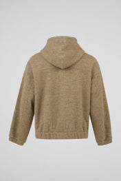Textured Zip-Up Hoodie