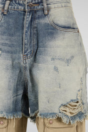 Layered Deconstructed Cargo Trousers