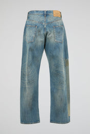 Blue Denim Washed Pants