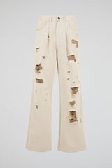 Beige Cargo Pants Relaxed