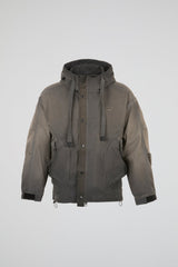 Distressed Hooded Utility Bomber