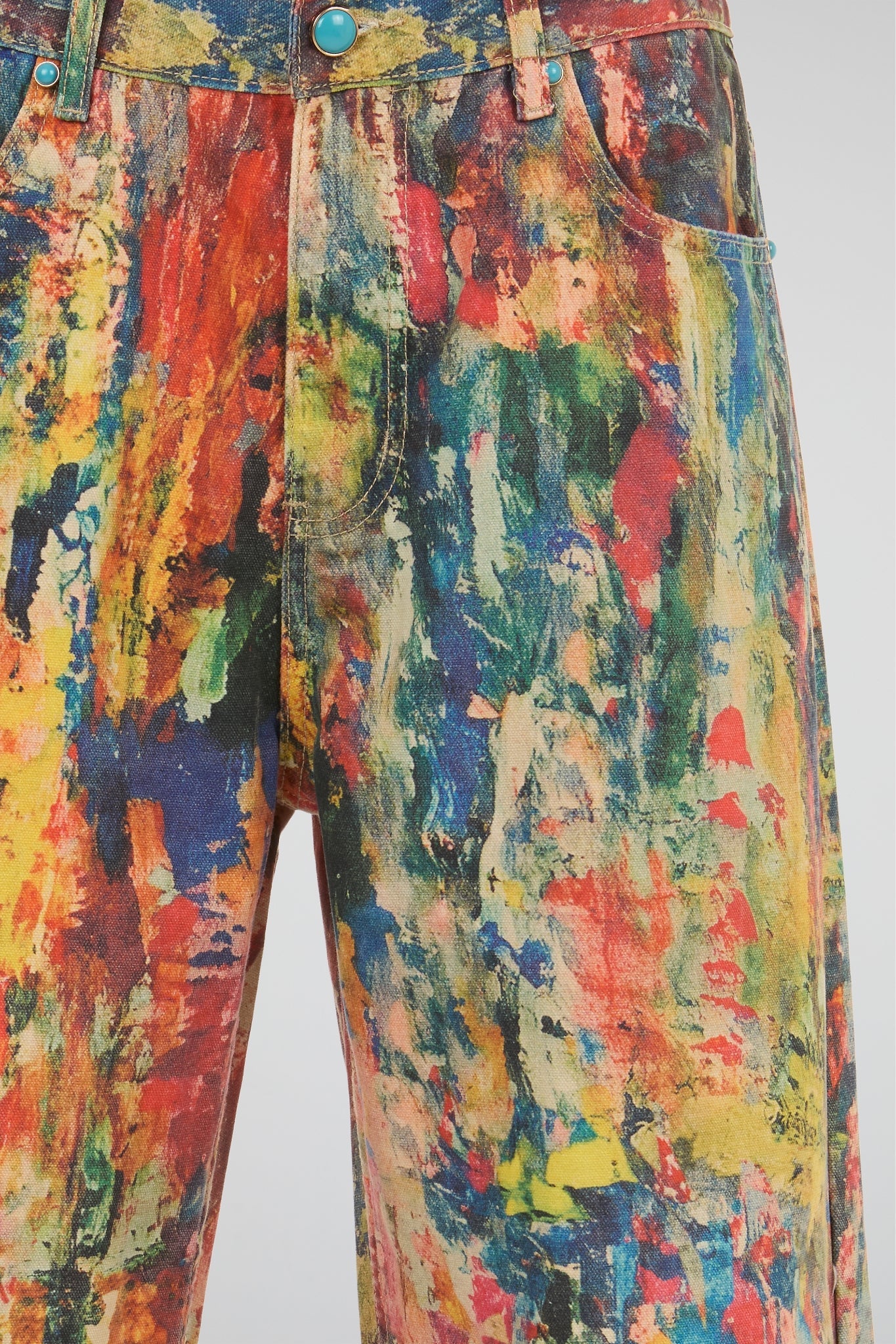 Abstract Wide-Leg Trousers