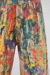 Abstract Wide-Leg Trousers