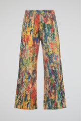 Abstract Wide-Leg Trousers