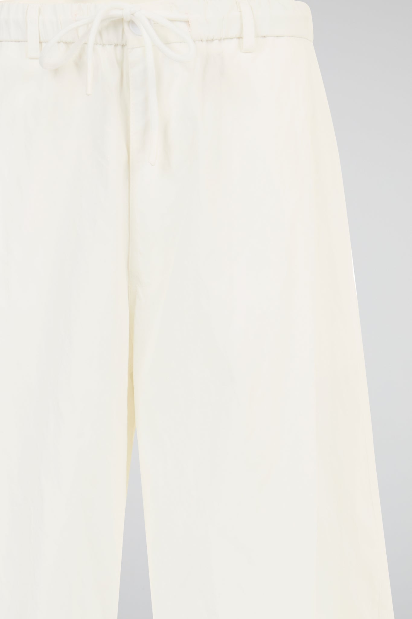 Barrel-Leg Drawstring Trousers