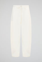 Barrel-Leg Drawstring Trousers