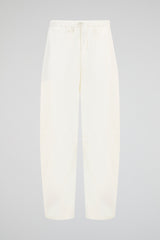 Barrel-Leg Drawstring Trousers