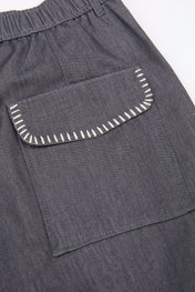 Double Pleat Wide Trouser