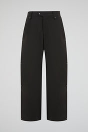 Acid-Washed Rose Wide-Leg Cargo Trousers
