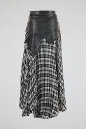 Tactical Layered Plaid Skirt