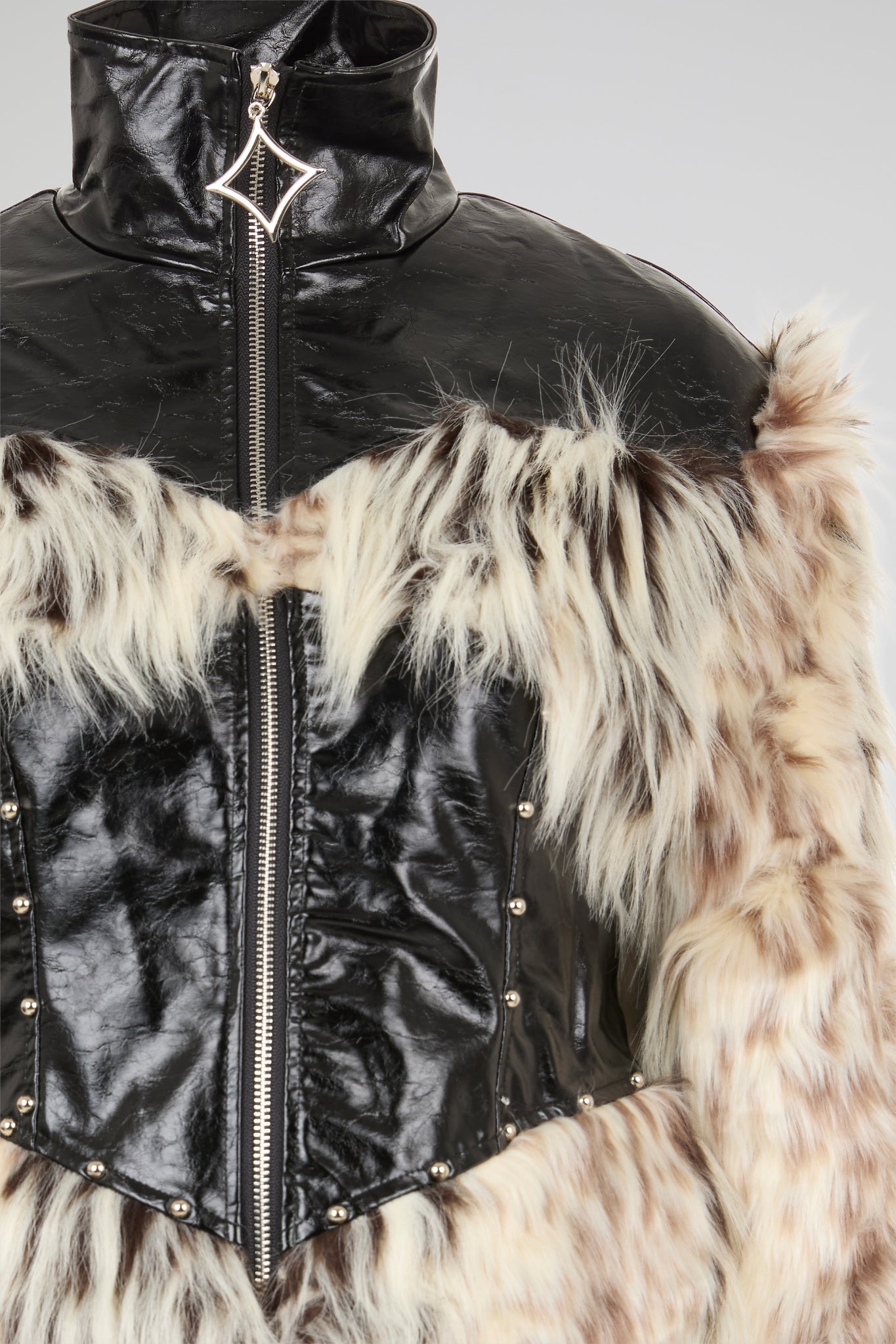 Women Faux Fur Jacket Black