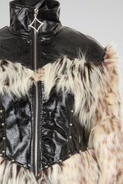 Women Faux Fur Jacket Black