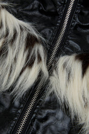 Women Faux Fur Jacket Black