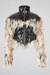 Women Faux Fur Jacket Black