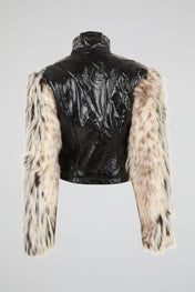Women Faux Fur Jacket Black