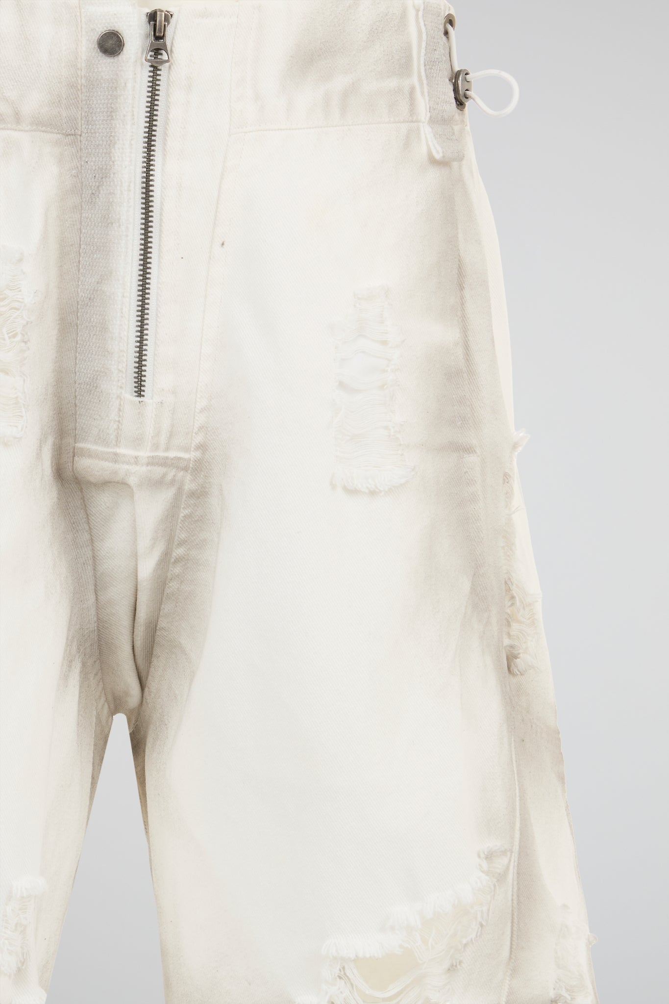 Distressed Utility Denim Shorts