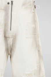 Distressed Utility Denim Shorts