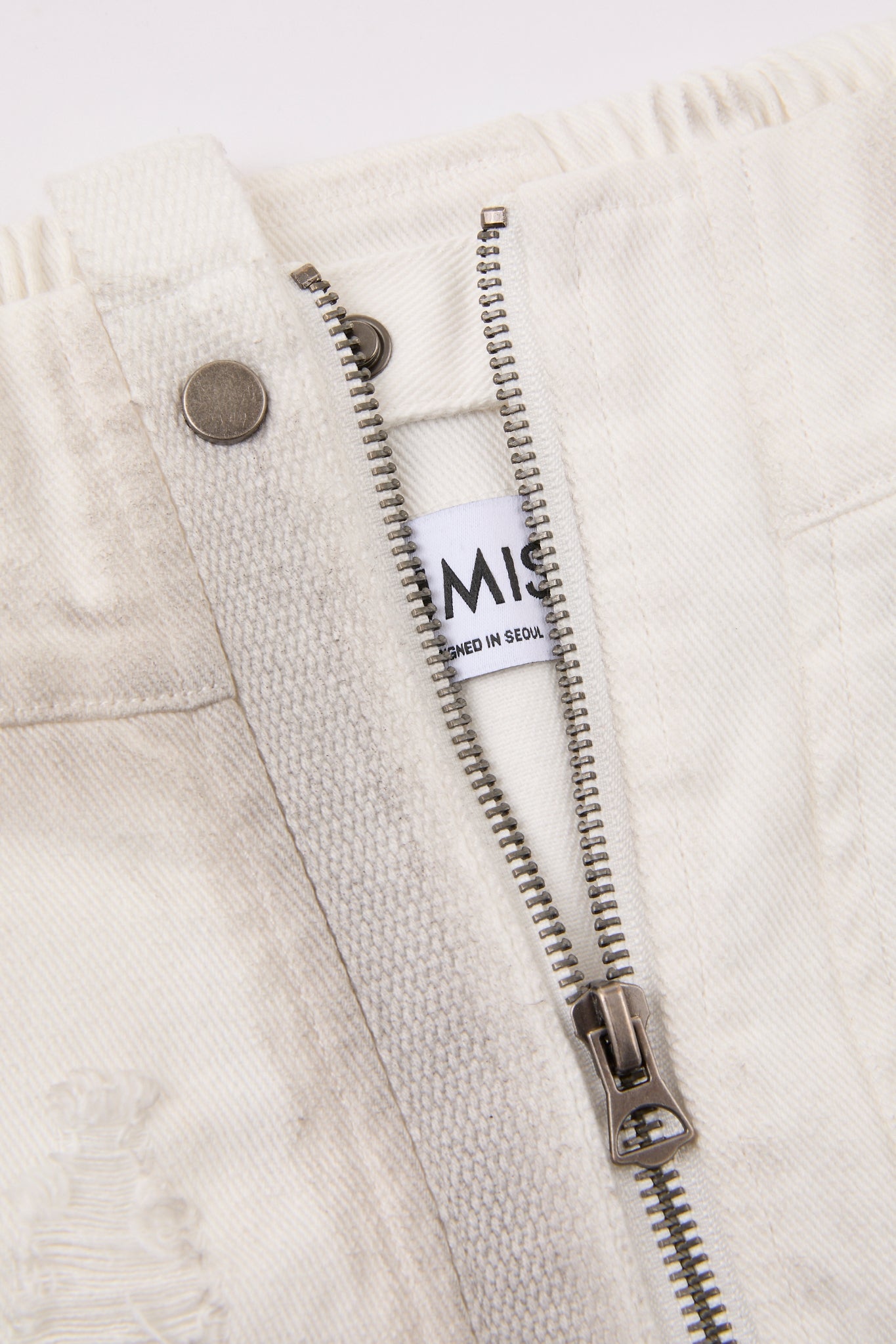 Distressed Utility Denim Shorts