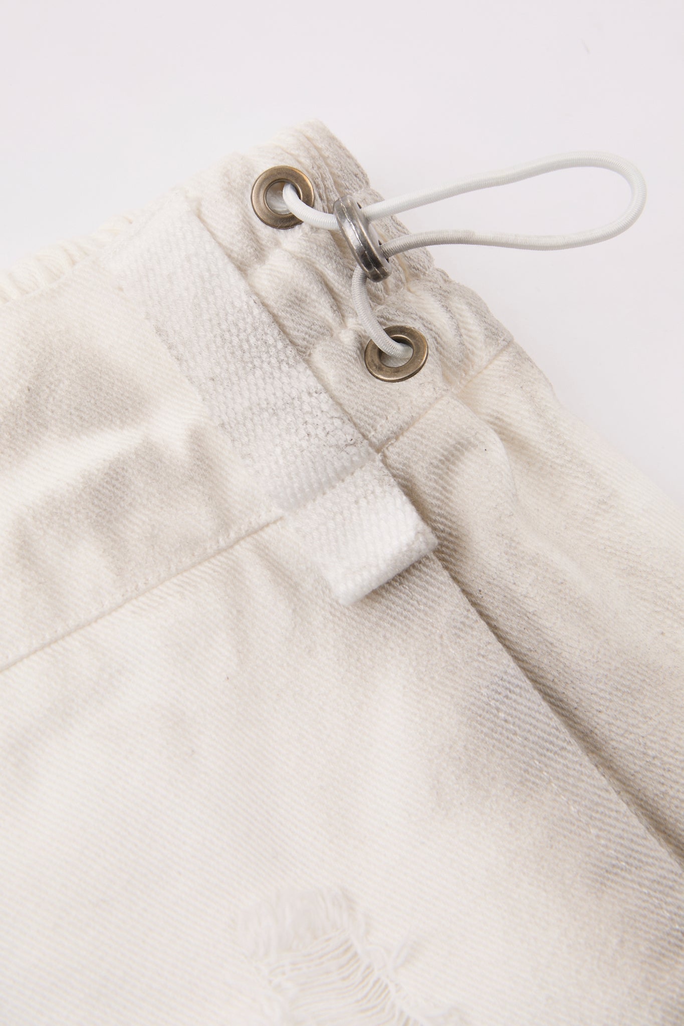 Distressed Utility Denim Shorts