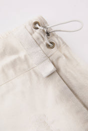 Distressed Utility Denim Shorts