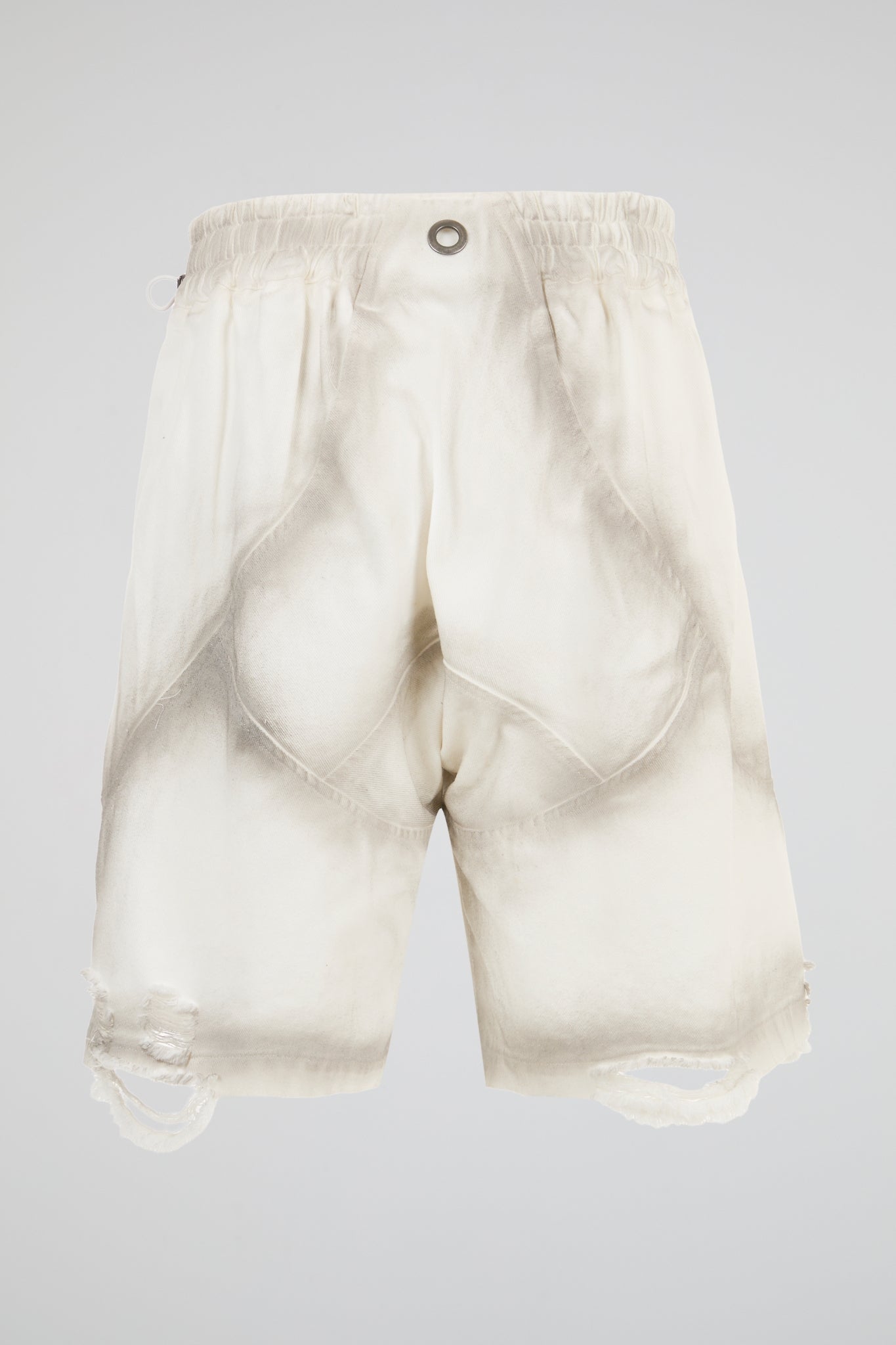Distressed Utility Denim Shorts