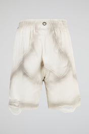 Distressed Utility Denim Shorts
