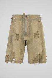 Distressed Denim Shorts