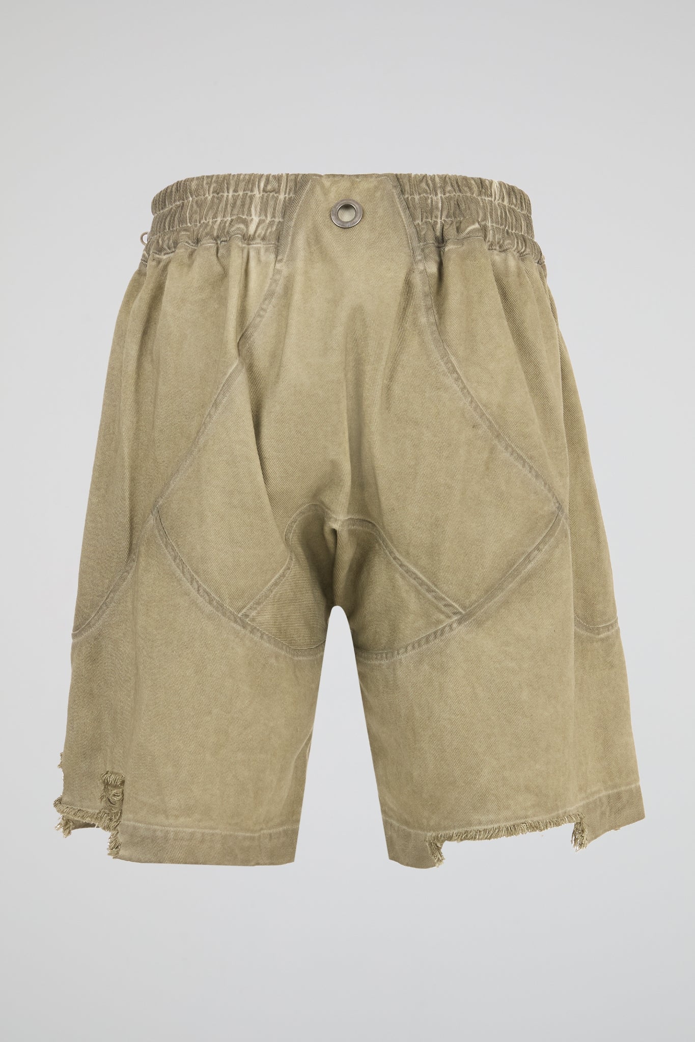 Distressed Utility Denim Shorts