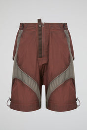 Red Mesh-Panel Technical Shorts