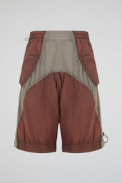 Red Mesh-Panel Technical Shorts