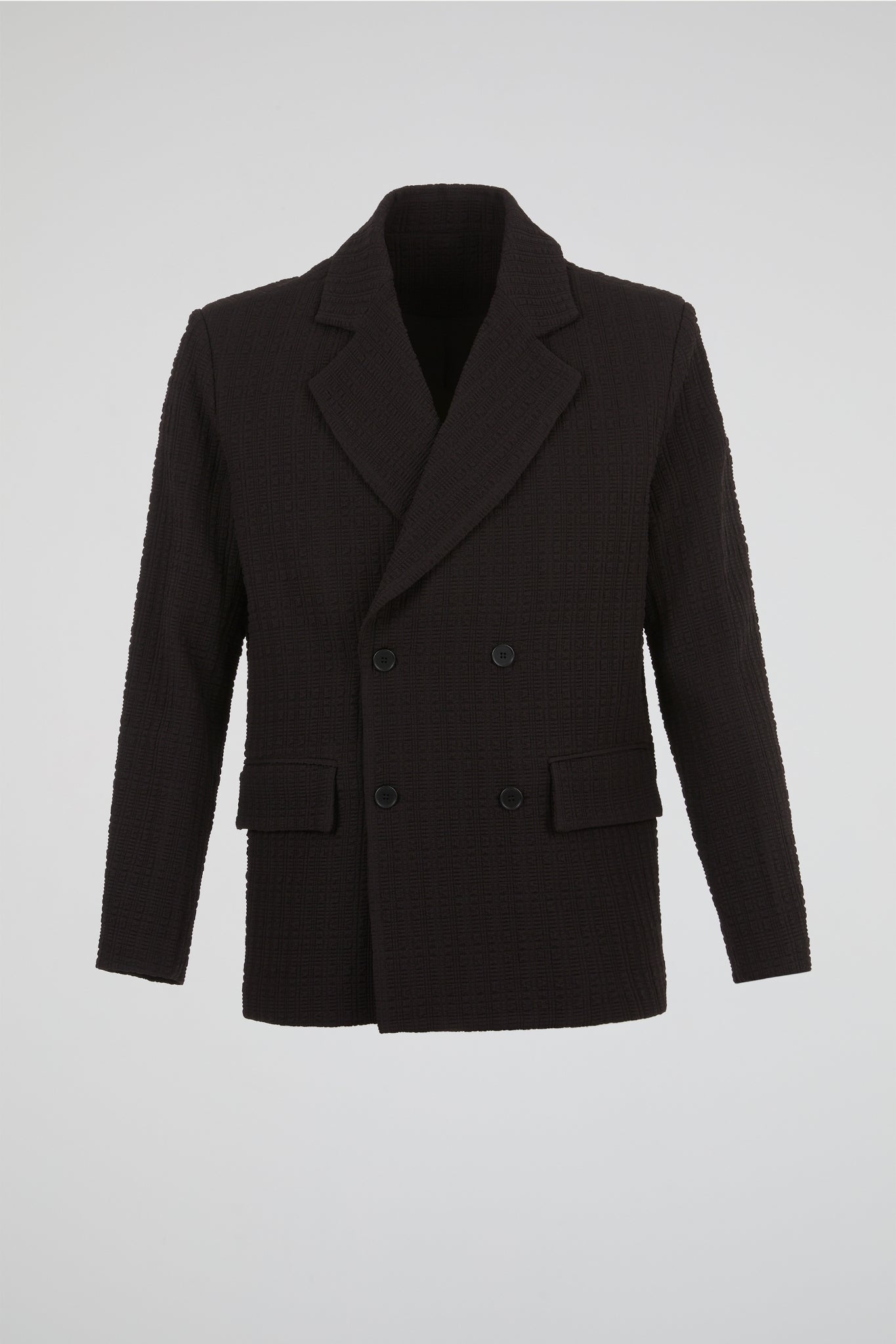 Noir Double-Breasted Suit