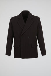 Noir Double-Breasted Suit