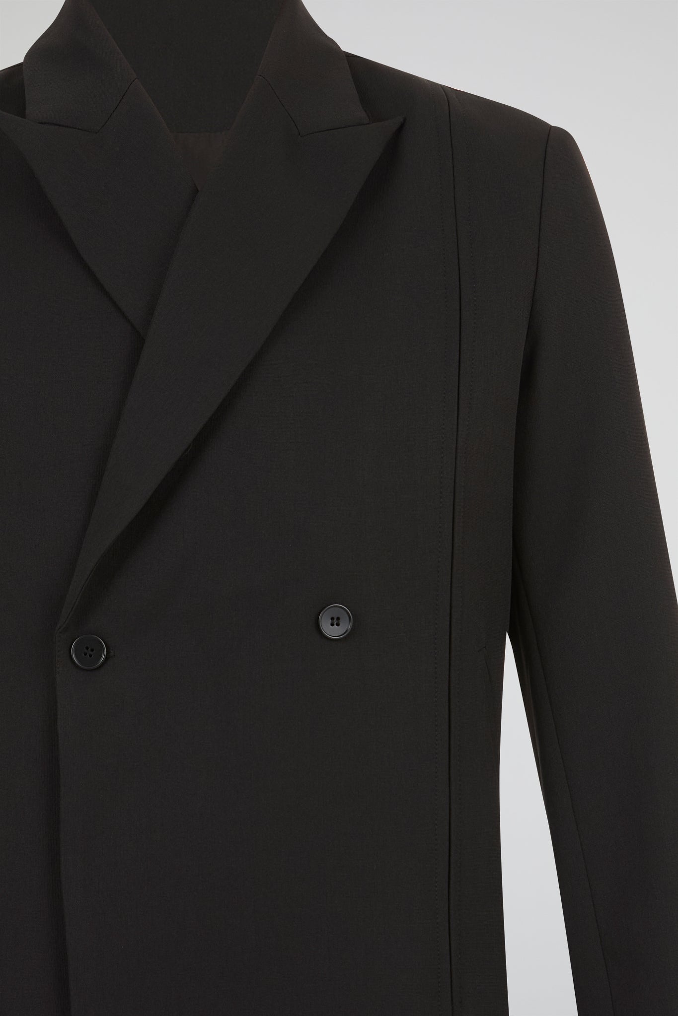 Black Double-Breasted Tailored Suit