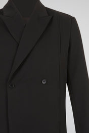 Black Double-Breasted Tailored Suit