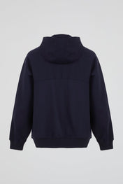 Navy Asymmetric Zip Hoodie
