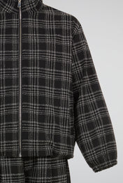 DUMIST Plaid Funnel-Neck Tracksuit
