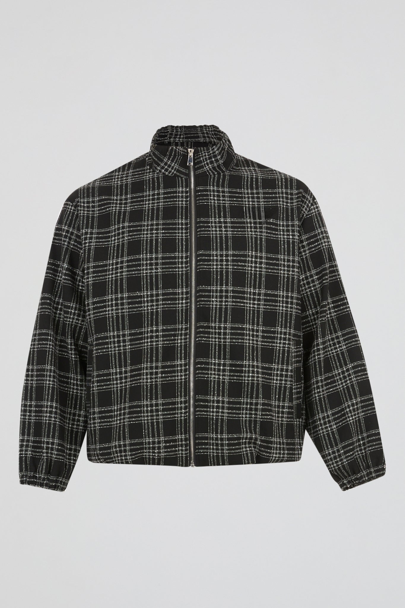 DUMIST Plaid Funnel-Neck Tracksuit