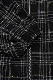 DUMIST Plaid Funnel-Neck Tracksuit
