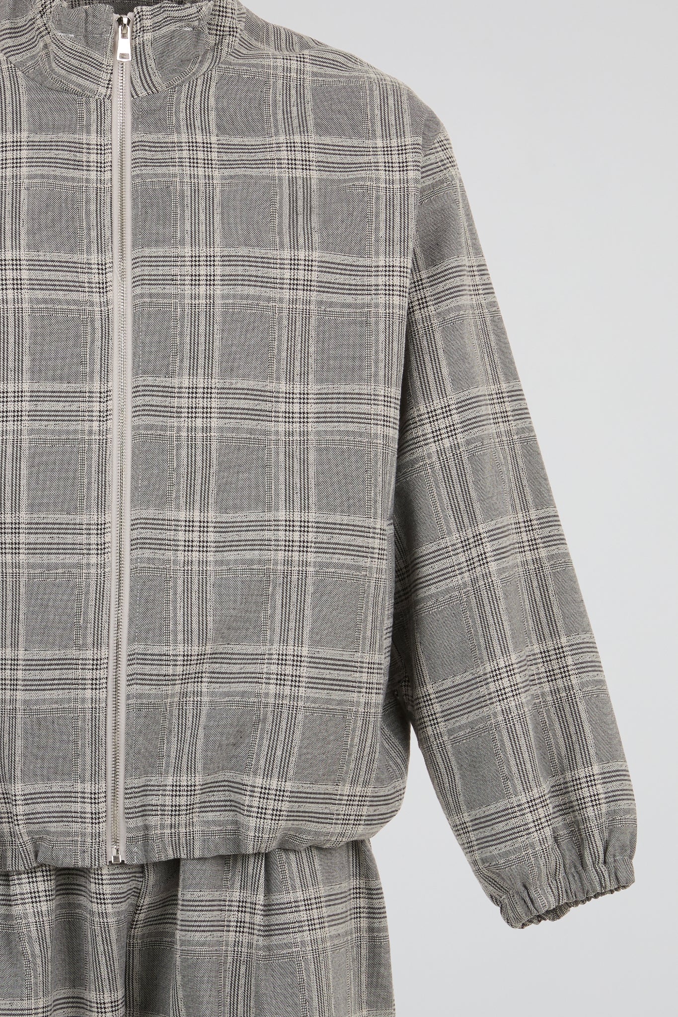 DUMIST Plaid Funnel-Neck Tracksuit
