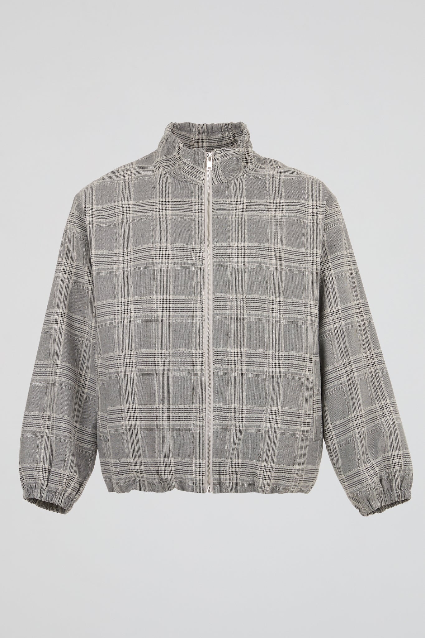 DUMIST Plaid Funnel-Neck Tracksuit