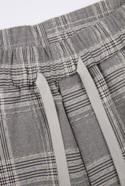 DUMIST Plaid Funnel-Neck Tracksuit
