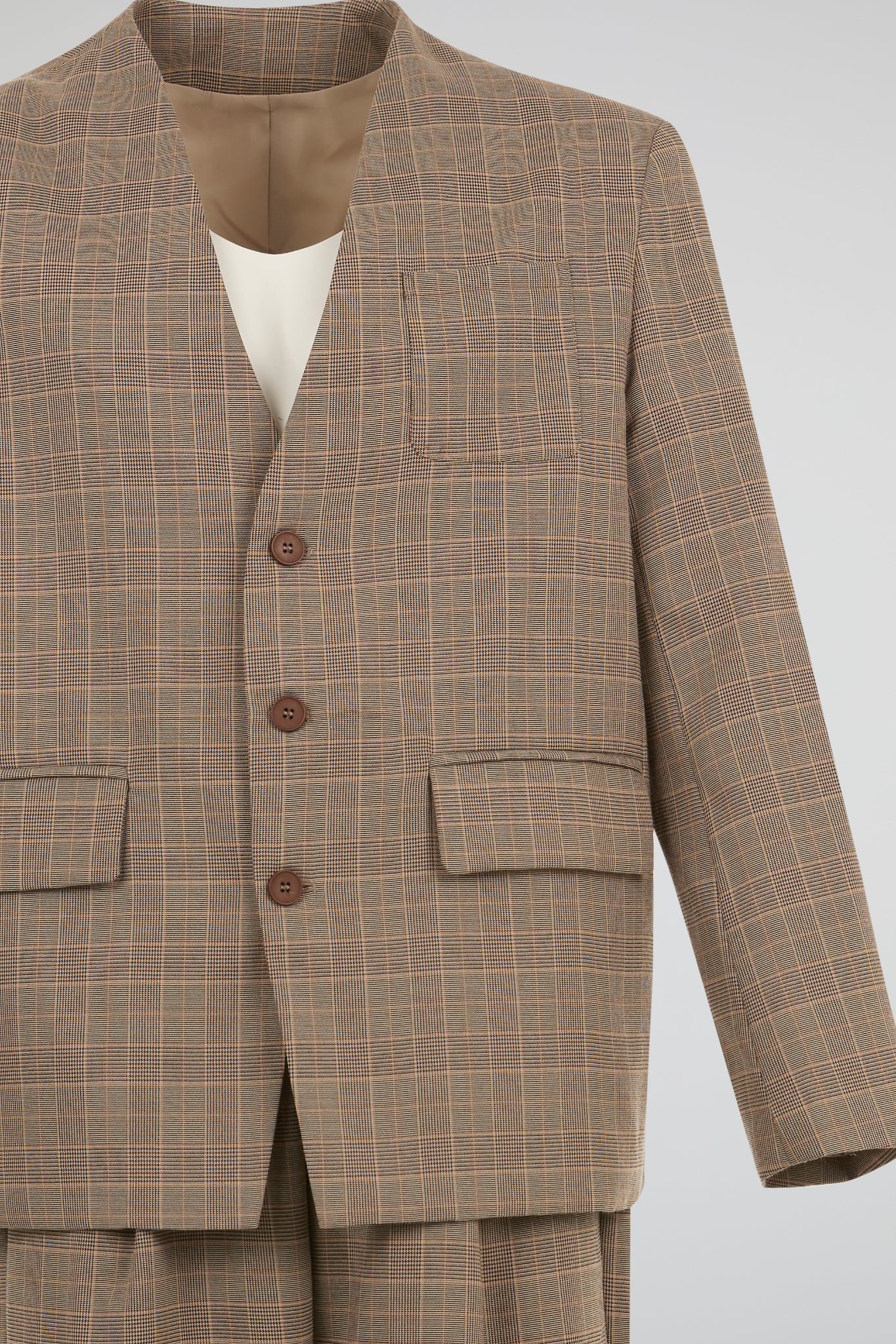 Sand Grid Layered Suit Set