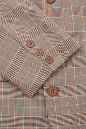 Sand Grid Layered Suit Set