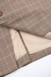 Sand Grid Layered Suit Set